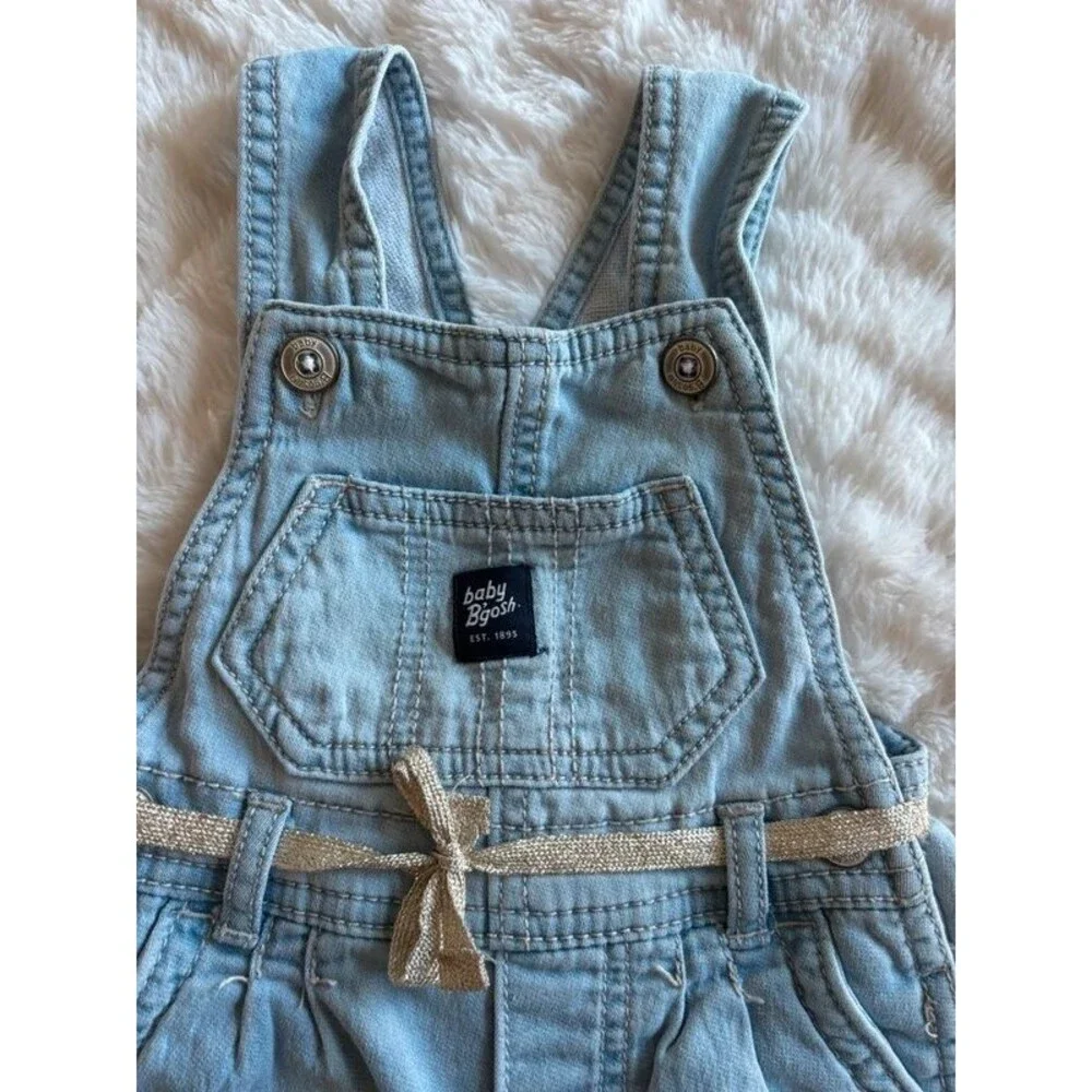 Baby B'gosh Light Wash Denim Overalls Size 6M